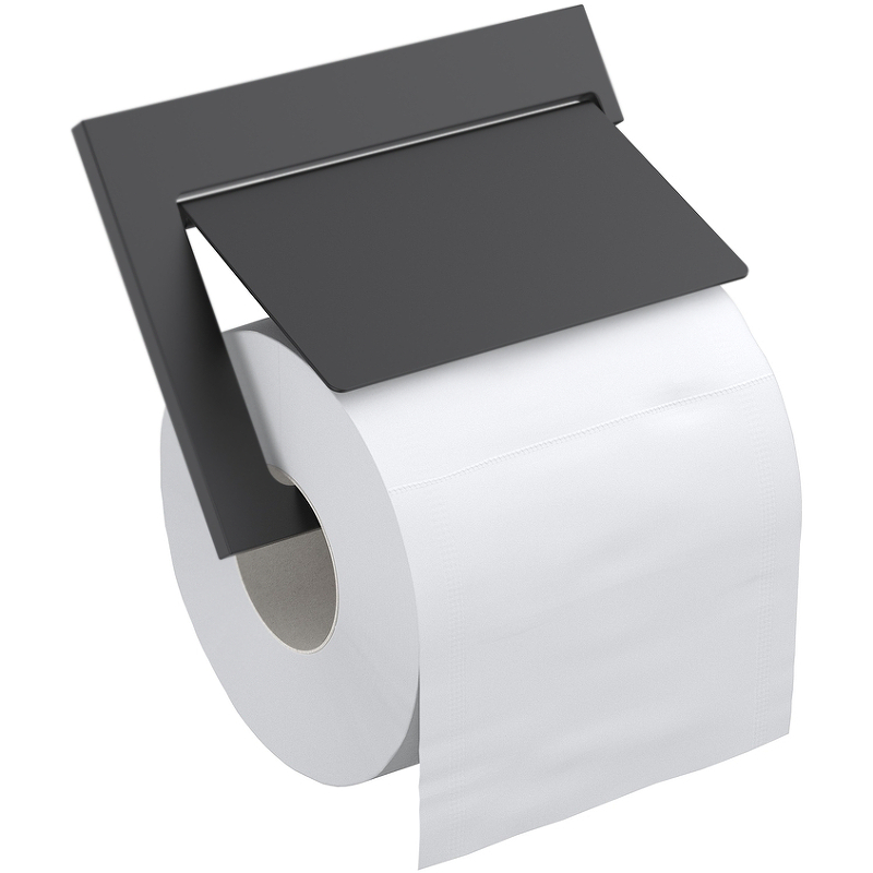 Держатель туалетной бумаги Timo Petruma 15242/03 с крышкой Черный матовый держатель туалетной бумаги timo torne 43042 03 с крышкой черный