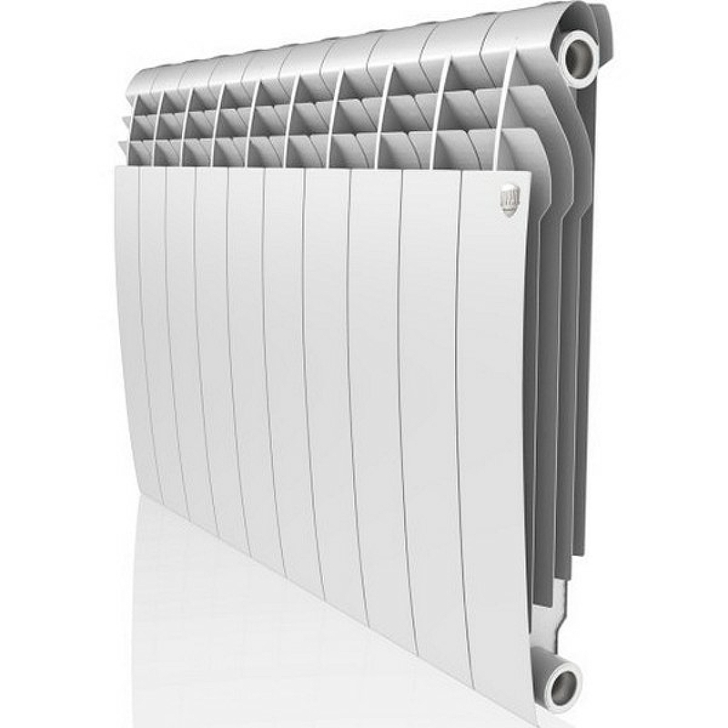 Биметаллический радиатор Royal Thermo BiLiner 500 Bianco Traffico RTBBT50010 Белый 10 секций с боковым подключением - фото 1
