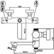 Душевая система Swedbe Hermes 9090 с термостатом Хром-12
