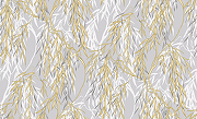 Обои Solo Willow E201708 Винил на флизелине (1,06*10) Серый/Золото, Листья-1