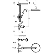 Душевая система Swedbe Terracotta Art 2512 с термостатом Терракота-2