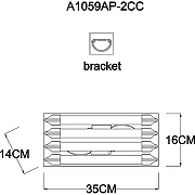 Настенный светильник Artelamp Caravaggio A1059AP-2CC Прозрачный Хром-4