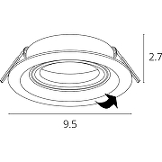 Встраиваемый светильник Artelamp Mira A2862PL-1BK Черный-1