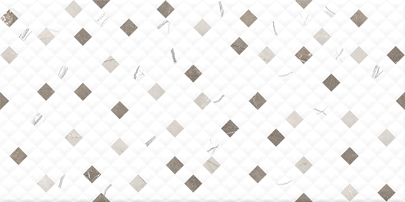 Керамическая плитка GlobalTile Siluet GT Белый мозаика GT125VG настенная 25х50 см