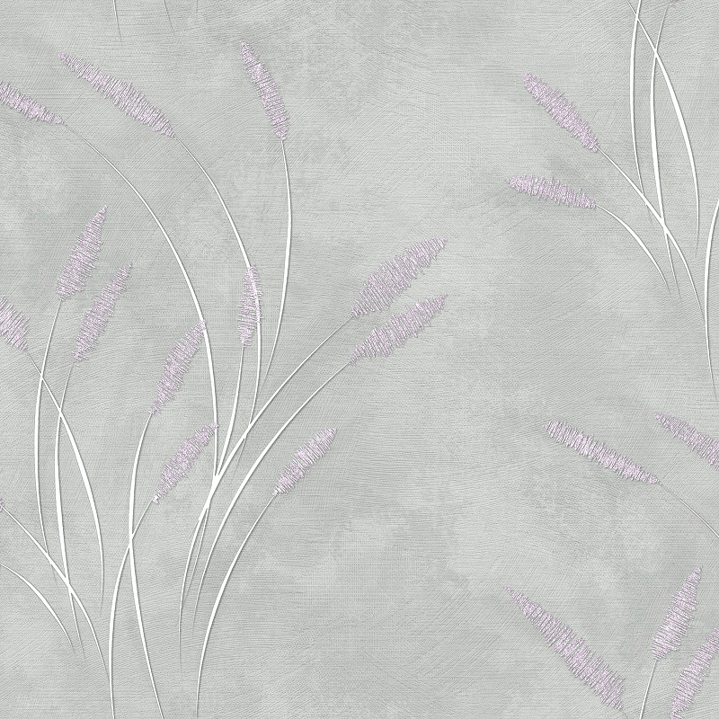 Обои Accento Reeds 285037 Винил на флизелине (1,06*10,05) Серый/Сиреневый, Листья цена и фото