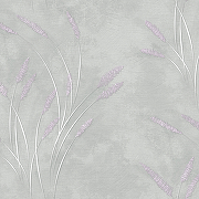 Обои Accento Reeds 285037 Винил на флизелине (1,06*10,05) Серый/Сиреневый, Листья