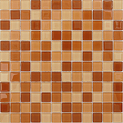 Стеклянная мозаика Caramelle mosaic Acquarelle 4 мм Habanero 29,8x29,8 см