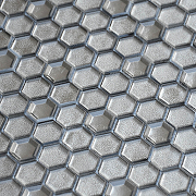 Стеклянная мозаика Caramelle mosaic Alchimia Argento grani hexagon 30x30 см-1