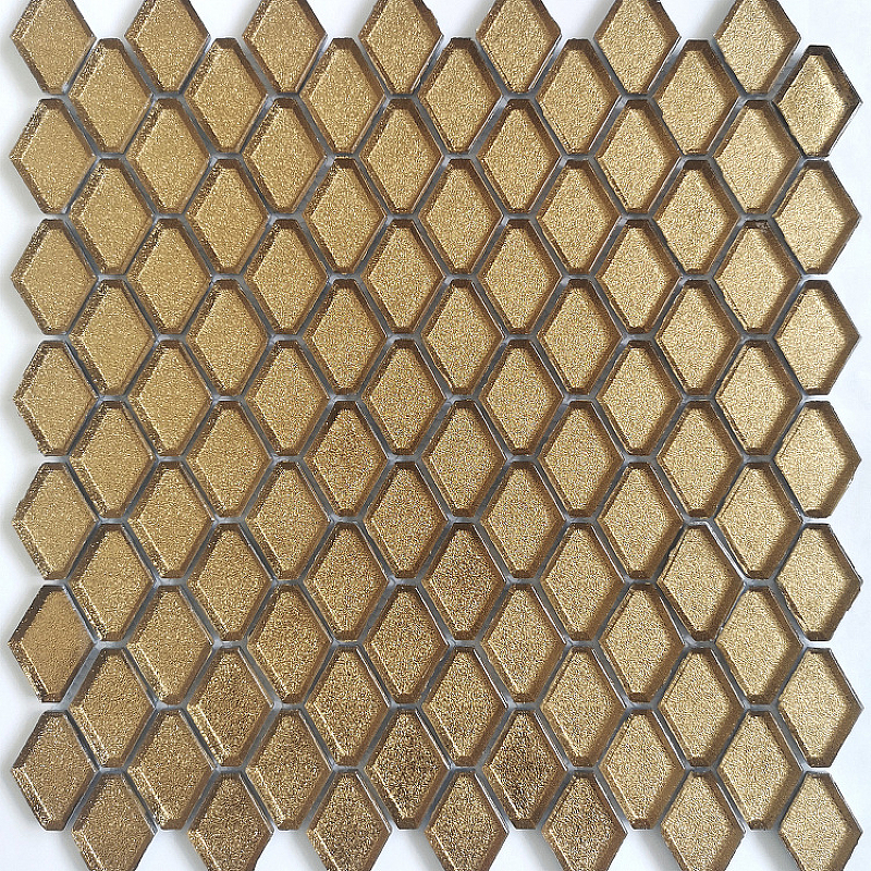Стеклянная мозаика Caramelle mosaic Alchimia Diamanti d'oro 28,2x31 см