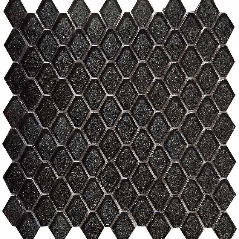 цена Стеклянная мозаика Caramelle mosaic Alchimia Diamanti nero 28,2x31 см