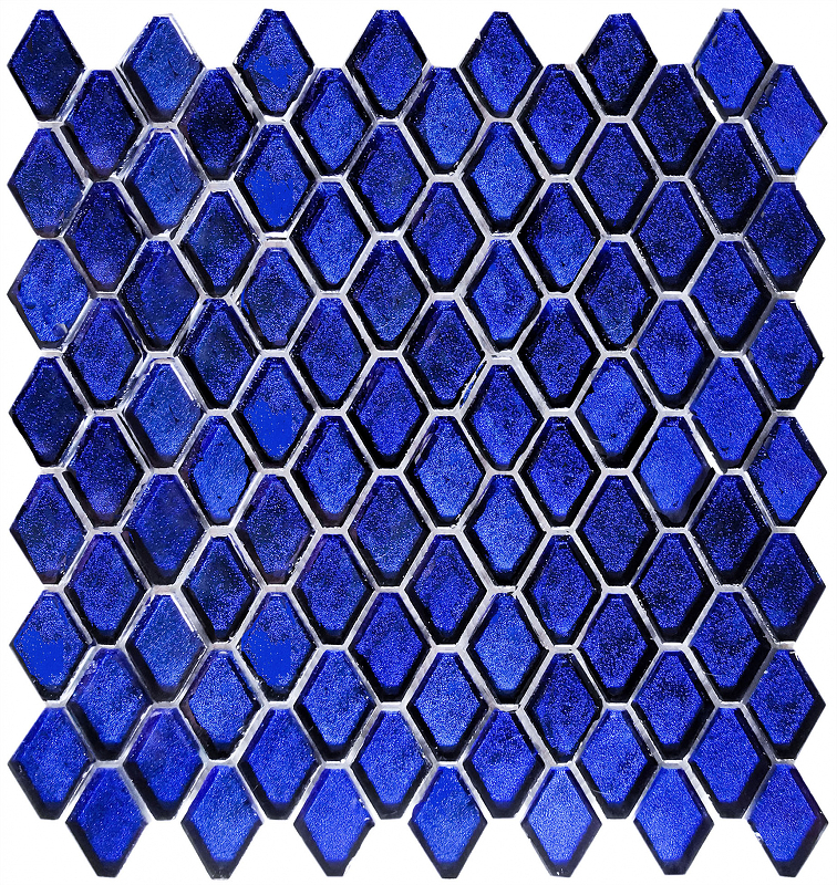 Стеклянная мозаика Caramelle mosaic Alchimia Diamanti di cobalto 28,2x31 см