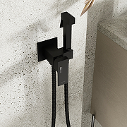 Гигиенический душ со смесителем WasserKRAFT A71638 Черный матовый-10