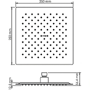 Верхний душ WasserKRAFT A255 Черный матовый-1