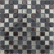 Мозаика Caramelle mosaic Naturelle 8 мм Alcantara Nero 29,8x29,8 см
