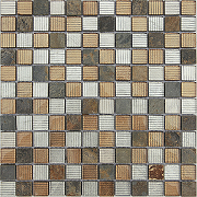 Мозаика Caramelle mosaic Naturelle 8 мм Alcantara Ruggine 29,8x29,8 см