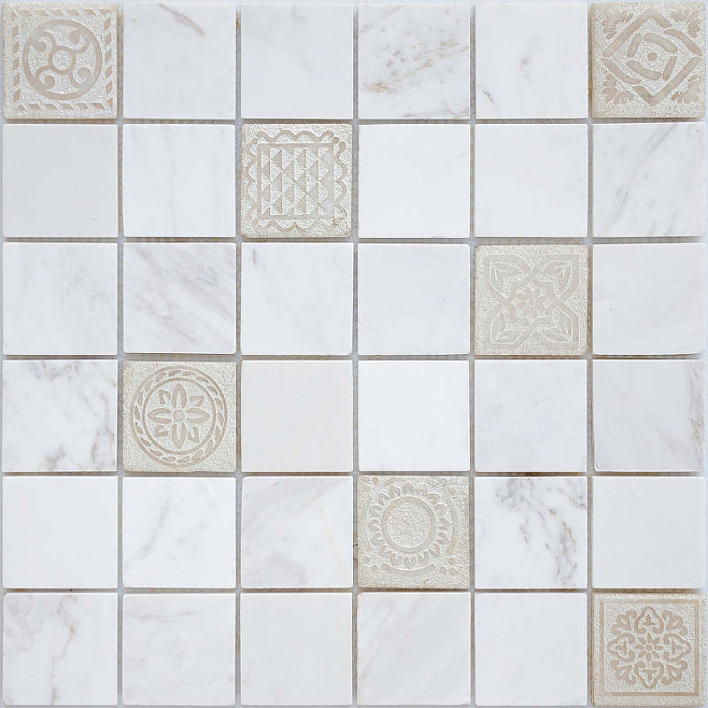 Мозаика Caramelle mosaic Art Stone Art Dolomiti bianco MAT 30x30 см