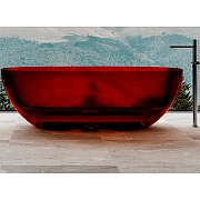 Ванна из полиэфирной смолы Abber Kristall 170х75 AT9703Rubin Красная без гидромассажа