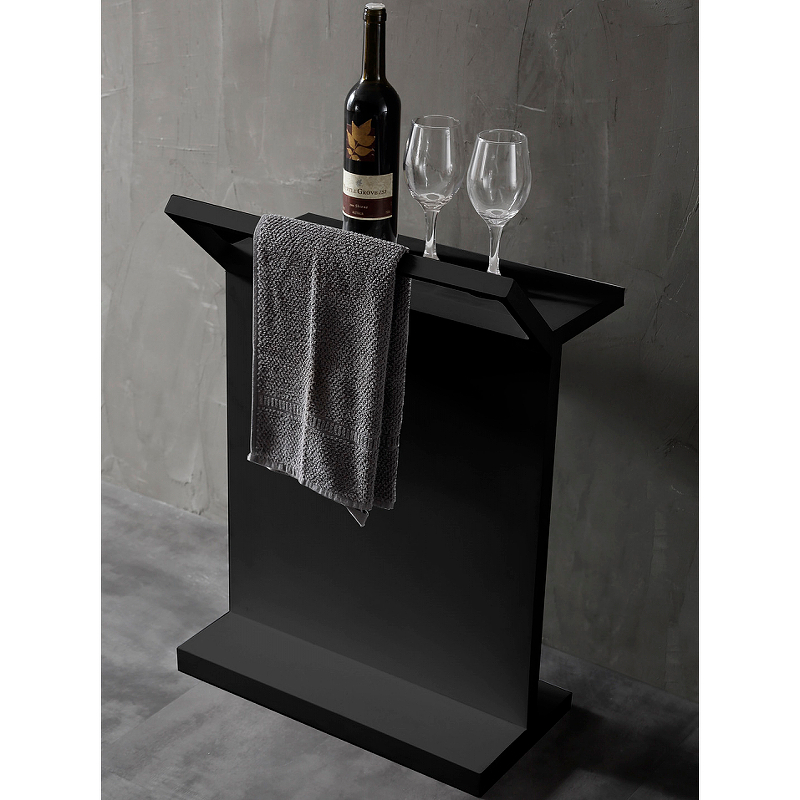 Столик Abber Stein AS1637MB с полотенцедержателем Черный матовый столик abber stein as1636mb черный матовый