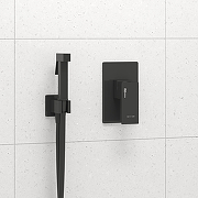 Гигиенический душ со смесителем WasserKRAFT A02041 Черный матовый-10