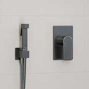 Гигиенический душ со смесителем WasserKRAFT A84095 Оружейная сталь-8