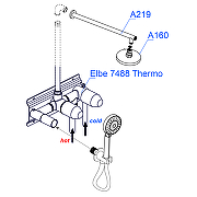 Душевая система WasserKRAFT A16160 Thermo с термостатом Черная матовая-13