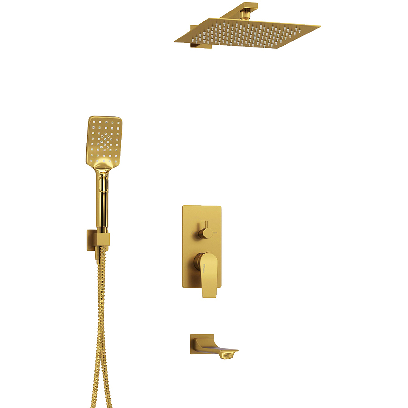 Душевая система WasserKRAFT A175571 Золото матовое шланг для душа wasserkraft 1500 мм металлический золото a194