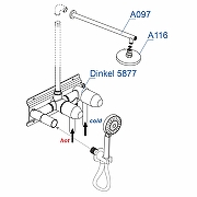 Душевая система WasserKRAFT A16116 Хром-12