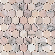 Мозаика Caramelle mosaic Pietrine Hexagonal Rosa Salmone POL hex 28,9x29,2 см