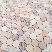 Мозаика Caramelle mosaic Pietrine Hexagonal Rosa Salmone POL hex 28,9x29,2 см-1