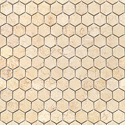 Мозаика Caramelle mosaic Pietrine Hexagonal Botticino MAT hex 28,5x30,5 см