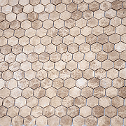 Мозаика Caramelle mosaic Pietrine Hexagonal Emperador light MAT hex 28,5x30,5 см-1