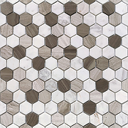 Мозаика Caramelle mosaic Pietrine Hexagonal Pietra Mix 3 MAT hex 28,5x30,5 см