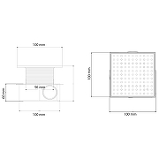 Душевой трап Boheme Smart Design 984-10-MG с решеткой Золото матовое-2