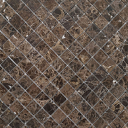 Мозаика Caramelle mosaic Pietrine 7 мм Emperador Dark MAT 30,5x30,5 см-1