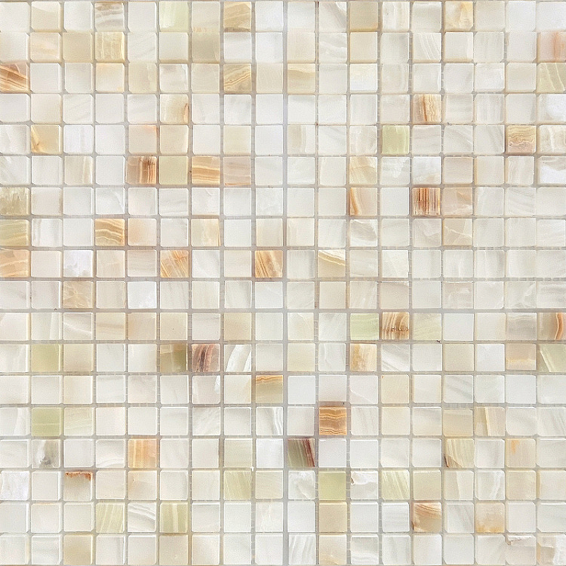 Мозаика Caramelle mosaic Pietrine 7 мм Onice Jade Bianco POL 30,5x30,5 см