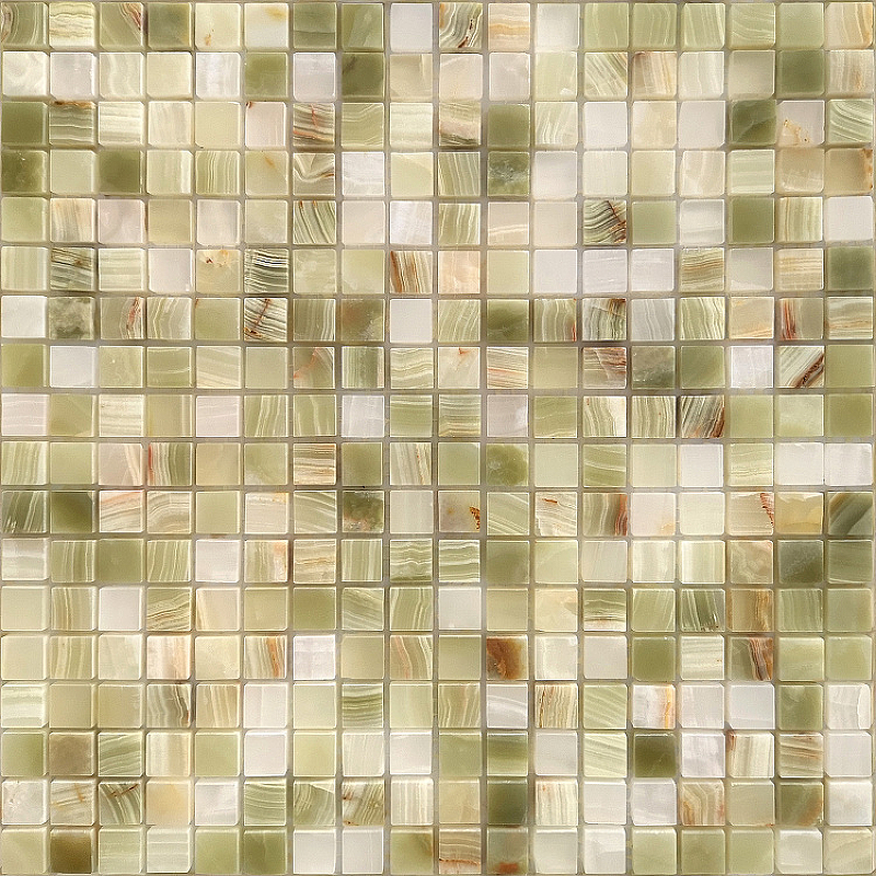 Мозаика Caramelle mosaic Pietrine 7 мм Onice Jade Verde POL 30,5x30,5 см
