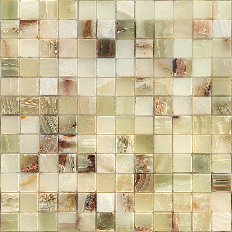 Мозаика Caramelle mosaic Pietrine 7 мм Onice Jade Verde POL 29,8x29,8 см