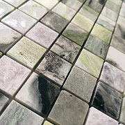 Мозаика Caramelle mosaic Pietrine 7 мм Onice Verde oliva POL 29,8x29,8 см-1