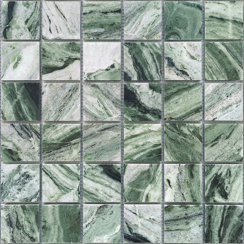 Мозаика Caramelle mosaic Pietrine 7 мм Onice Verde oliva POL 30,5x30,5 см