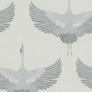 Обои Marburg Otaru 34580 Винил на флизелине (1,06*10,05) Белый/Серый/Серебряный, Птицы-1