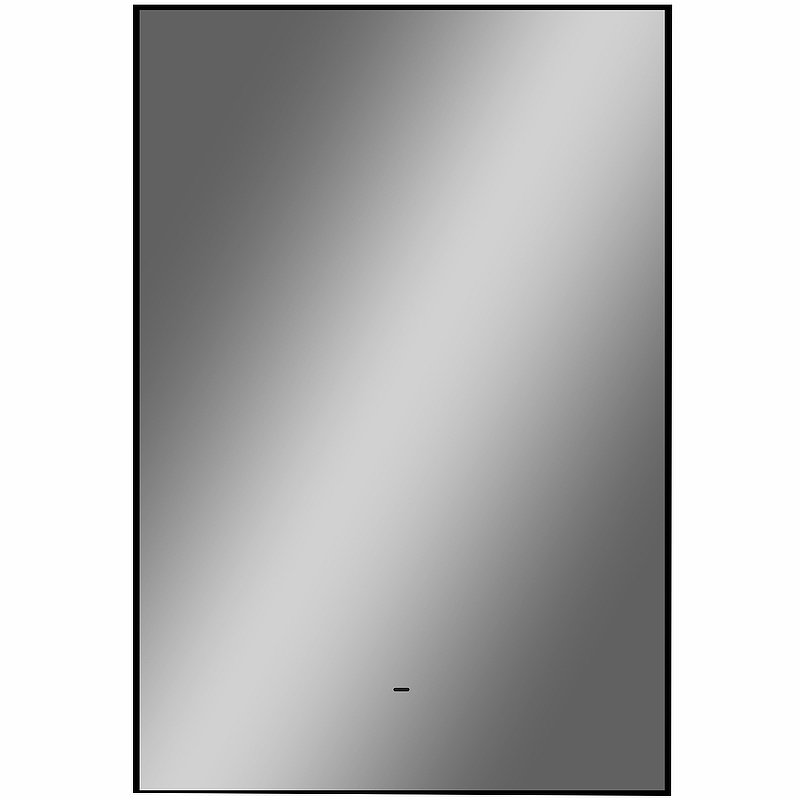 Зеркало Континент Amer 600х1000 ЗЛП1526 с подсветкой Черное с бесконтактным выключателем зеркало reflection black view 600х1000 rf4003bv с подсветкой черное с бесконтактным выключателем диммером и часами