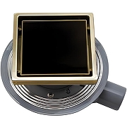 Душевой трап Pestan Confluo Standard 13000152 с решеткой Черный Золото глянец