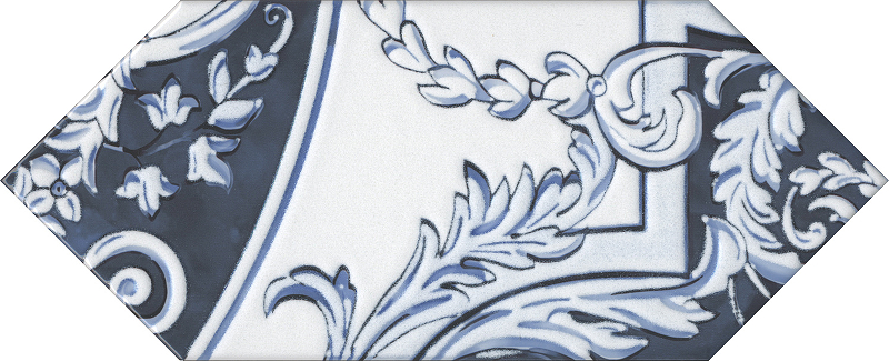 Керамический декор Kerama Marazzi Алмаш синий глянцевый HGD\A512\35000 14х34 см декор kerama marazzi алмаш желтый 3 14x34 глянцевый hgd b514 35000 1 шт