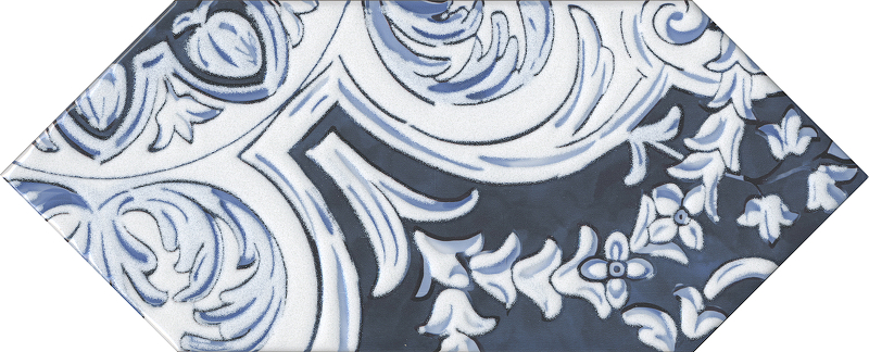 Керамический декор Kerama Marazzi Алмаш синий глянцевый HGD\A514\35000 14х34 см