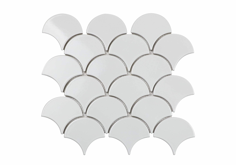 Керамическая мозаика Orro Mosaic Ceramic White Scales 25,9x27,9 см