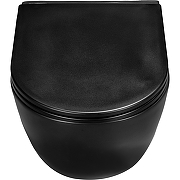 Комплект унитаза WellWant Aura WWU01122B с инсталляцией Cersanit Black 35 S-IN-BLACK-Cg-w с сиденьем Микролифт и клавишей смыва Хром-8