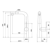 Смеситель для кухни Iddis Pure PURSBPFi05 Хром-6