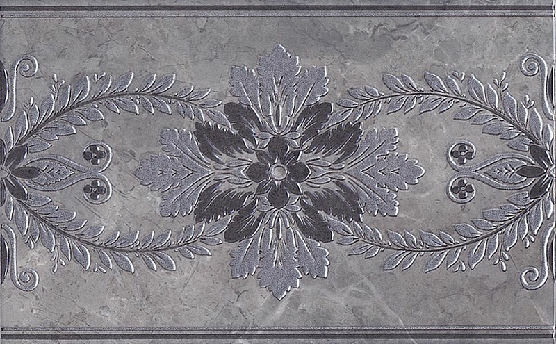 Керамический декор Kerama Marazzi Мармион серый MLD\D04\6242 25х40 см