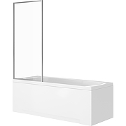 Шторка на ванну STWORKI Карлстад 70 профиль Хром глянцевый стекло прозрачное-1