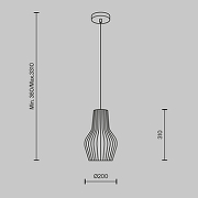 Подвесной светильник Maytoni Modern Roots MOD191PL-01W Черный, Бежевый-4